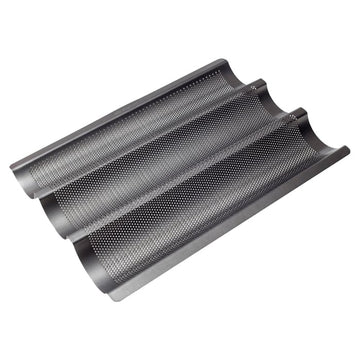 Bageform til baguette, 3 stk, perforeret