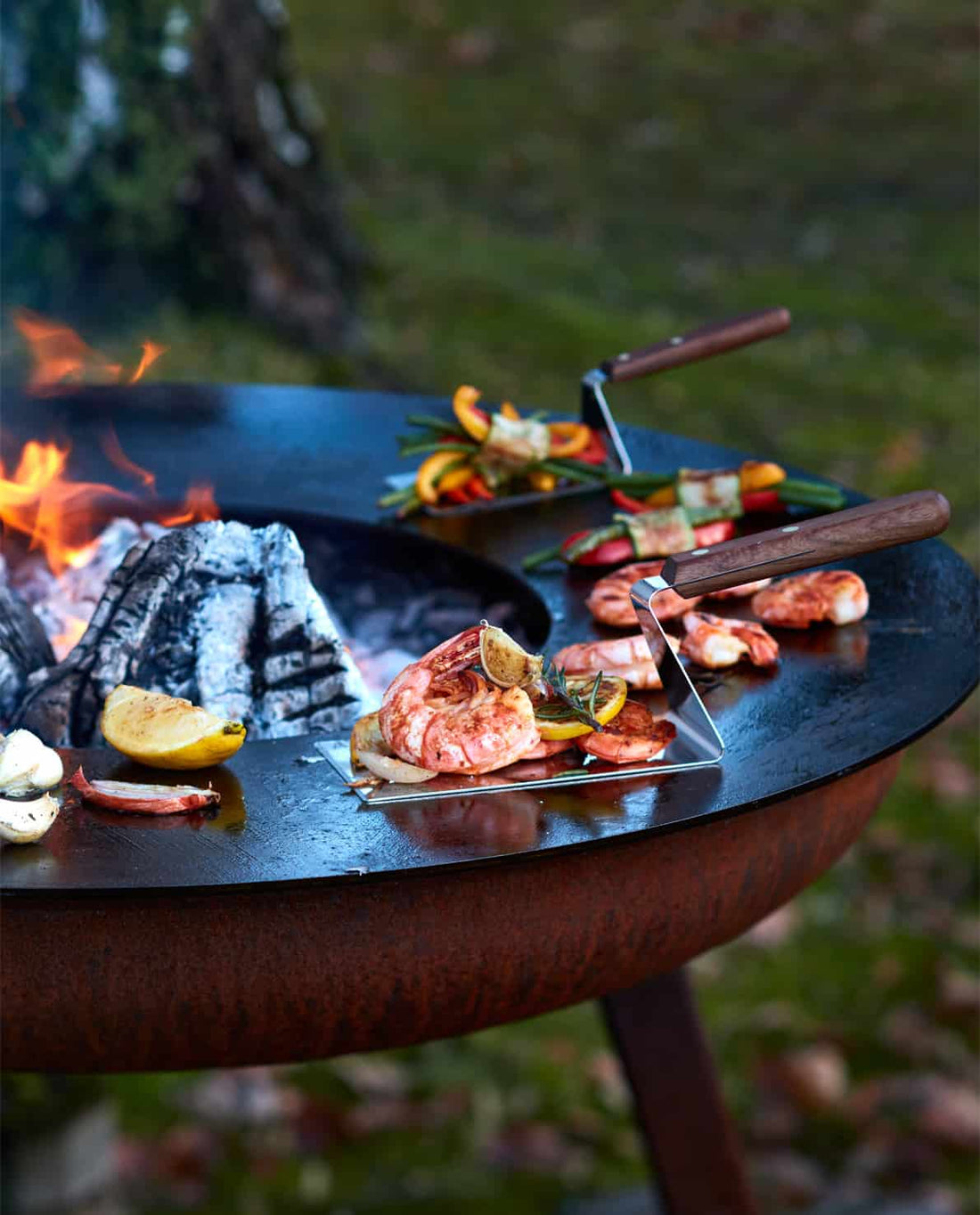 Plancha, spatel, 15 cm, greb i valnød