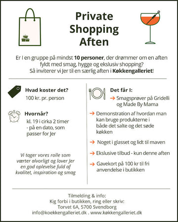 En sanselig aften i Køkkengalleriet - Private shopping med smag & nærvær