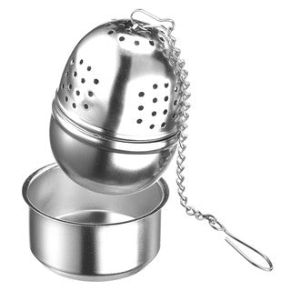 Teæg med bakke i rustfrit stål