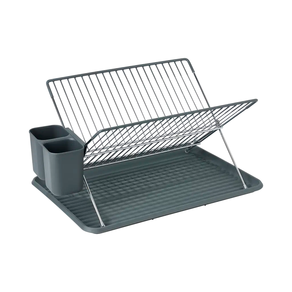 Opvaskestativ med bakke og bestikholder