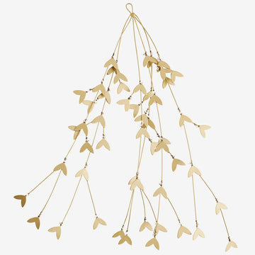 Mistelten i Metal – Antik Messing, 39 x 60 cm