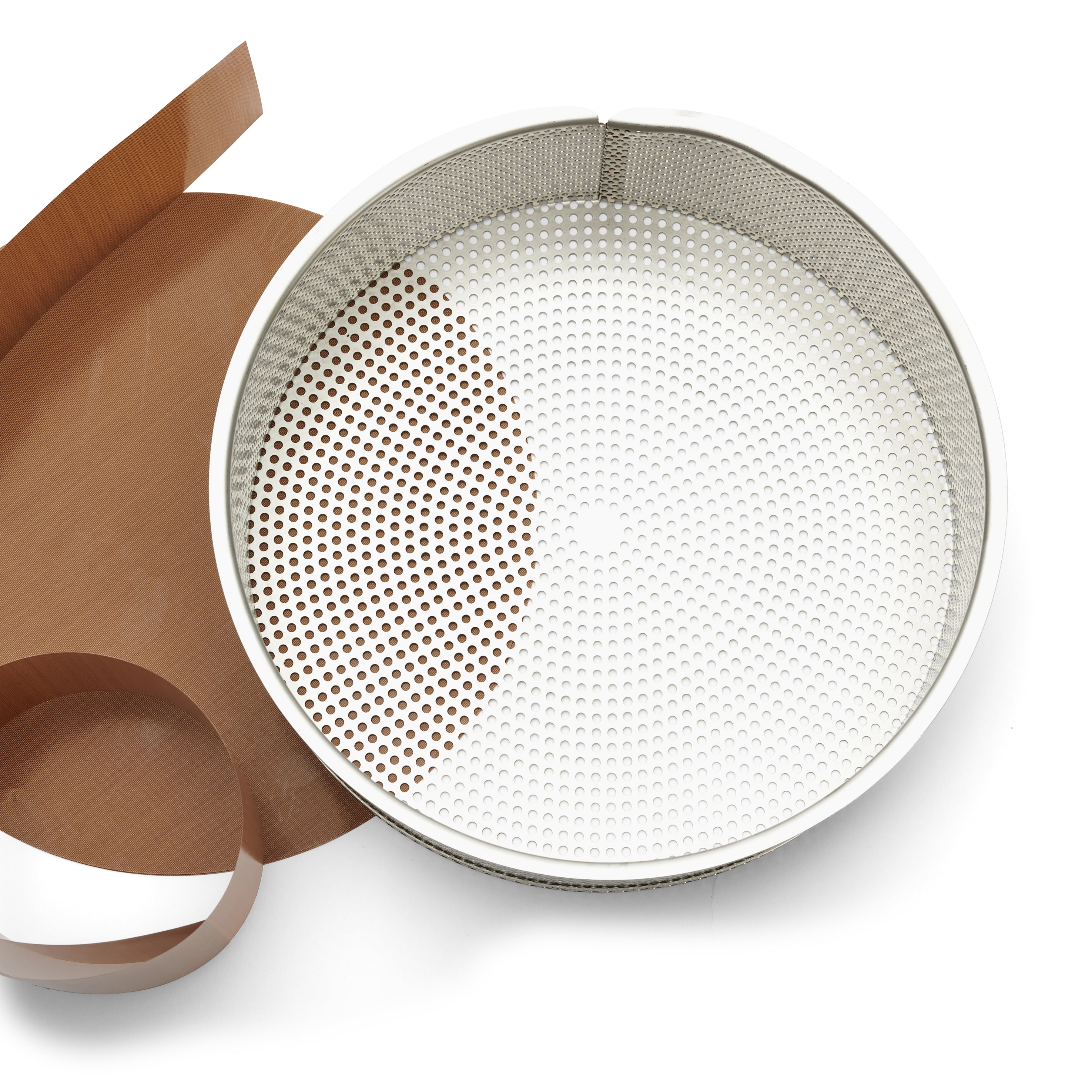 Bageform, rund, perforeret