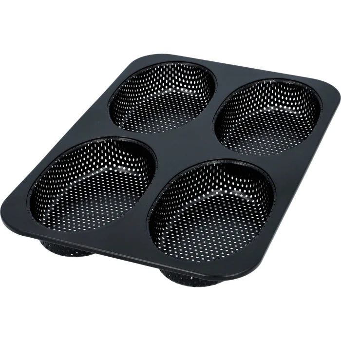 Perforeret bageform til 4 små brød