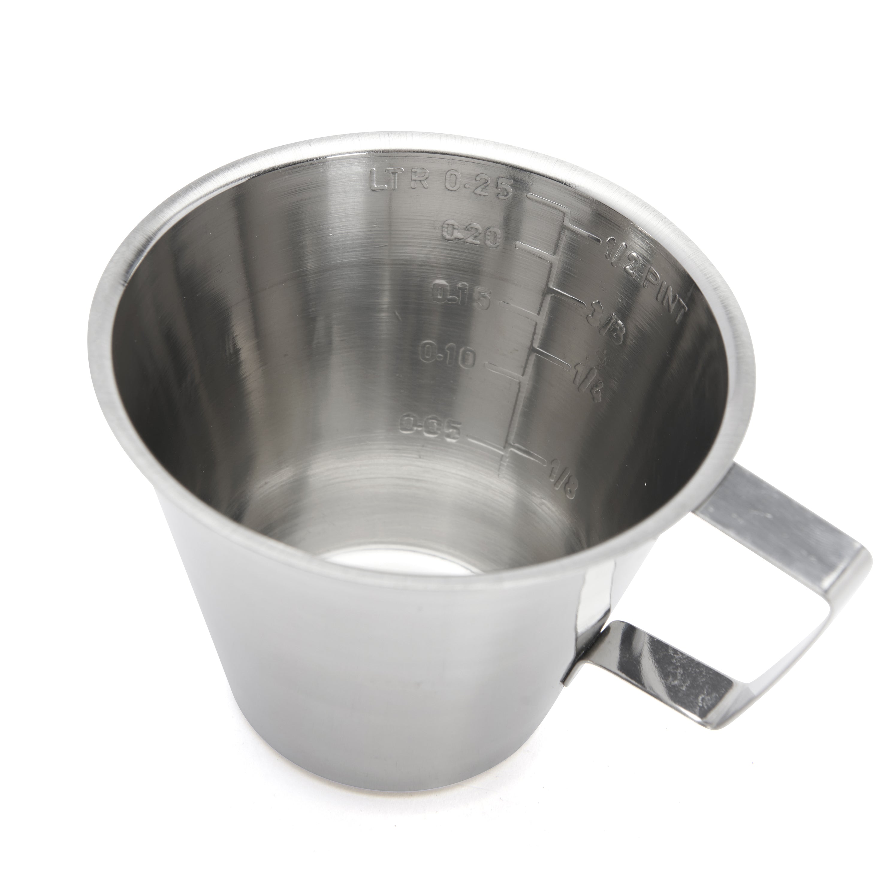 Målebæger, rustfrit stål 250 ml
