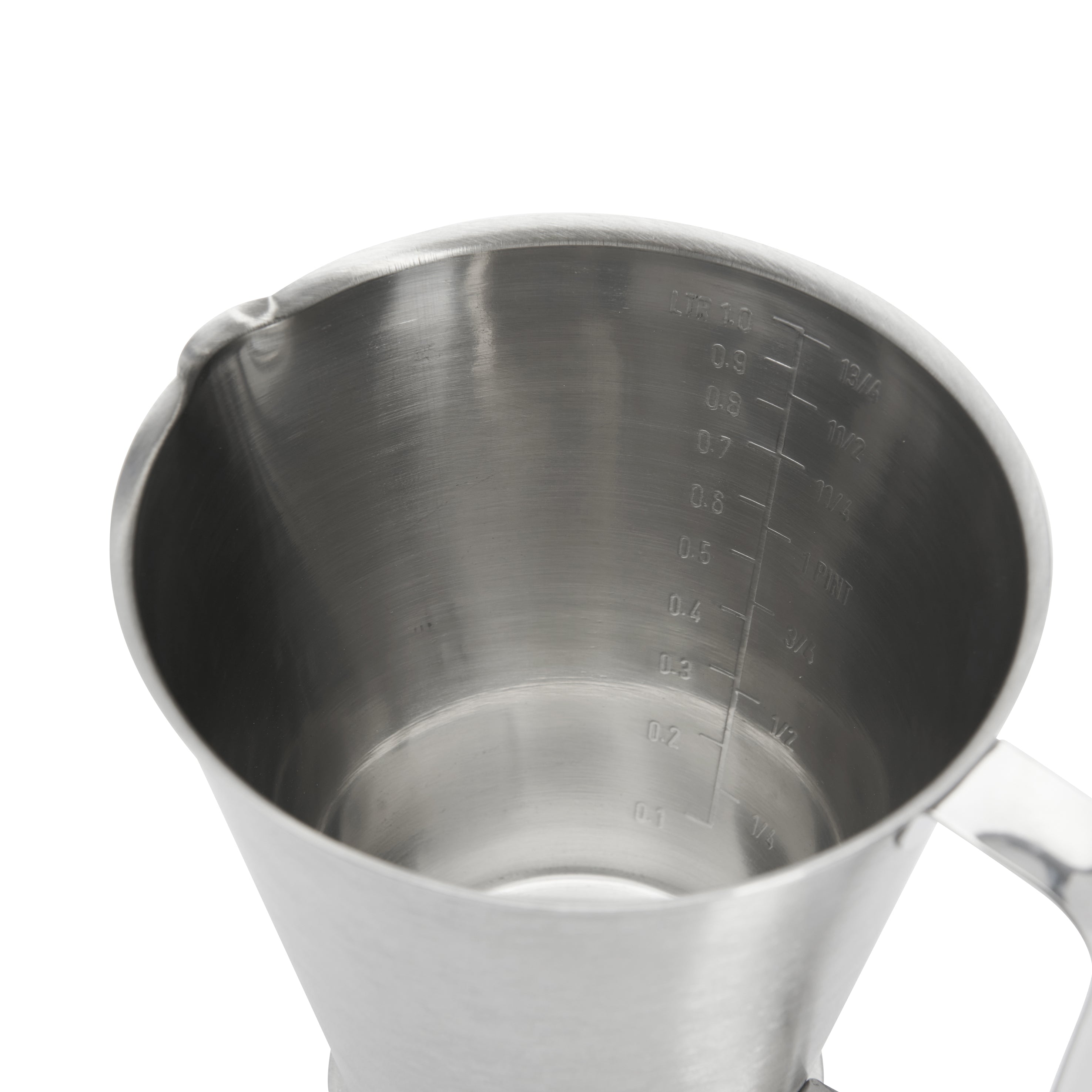 Litermål med fod, tud og greb, 1 L