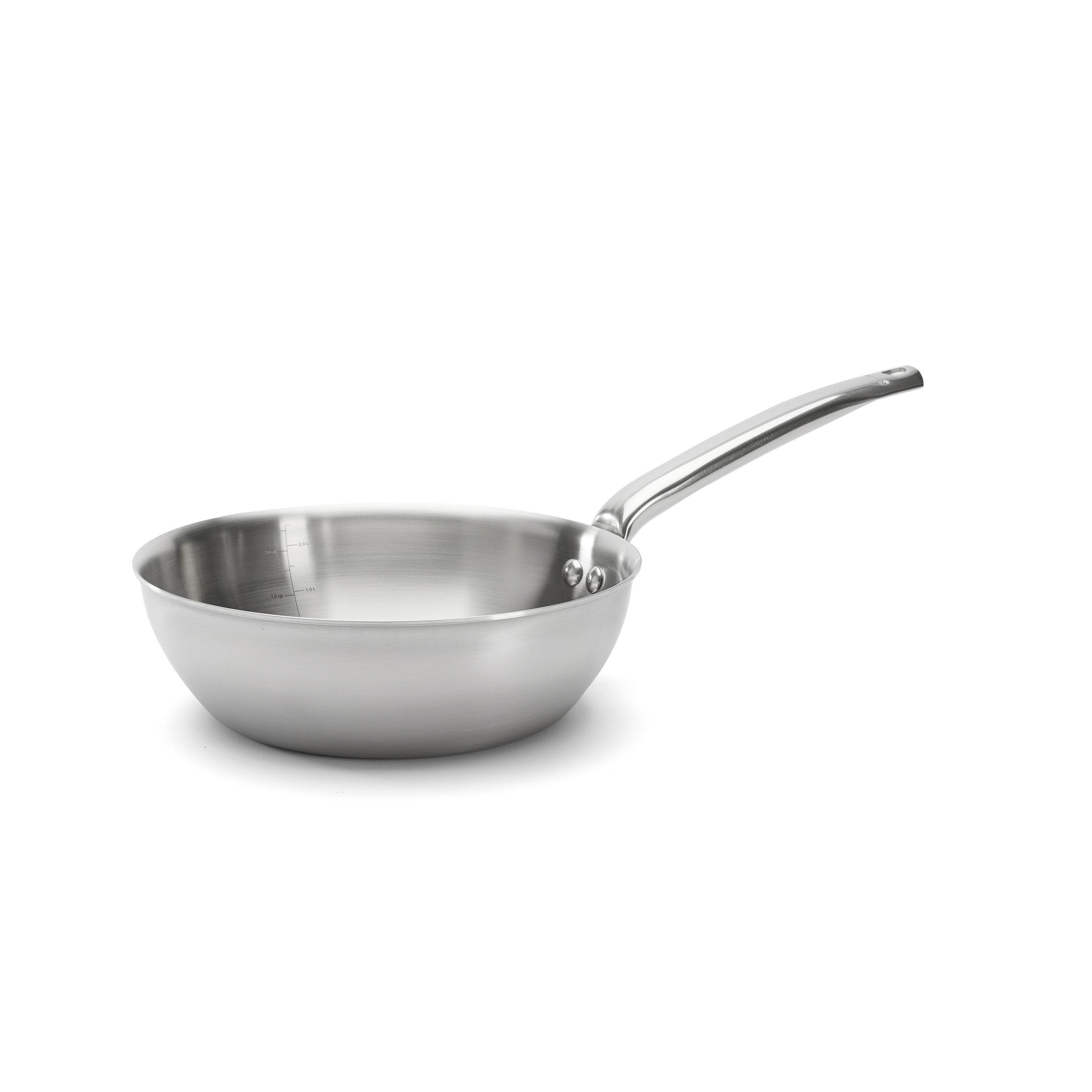Sauterpande i rustfrit stål med rund kant i Ø24 cm, Alchimy fra de Buyer