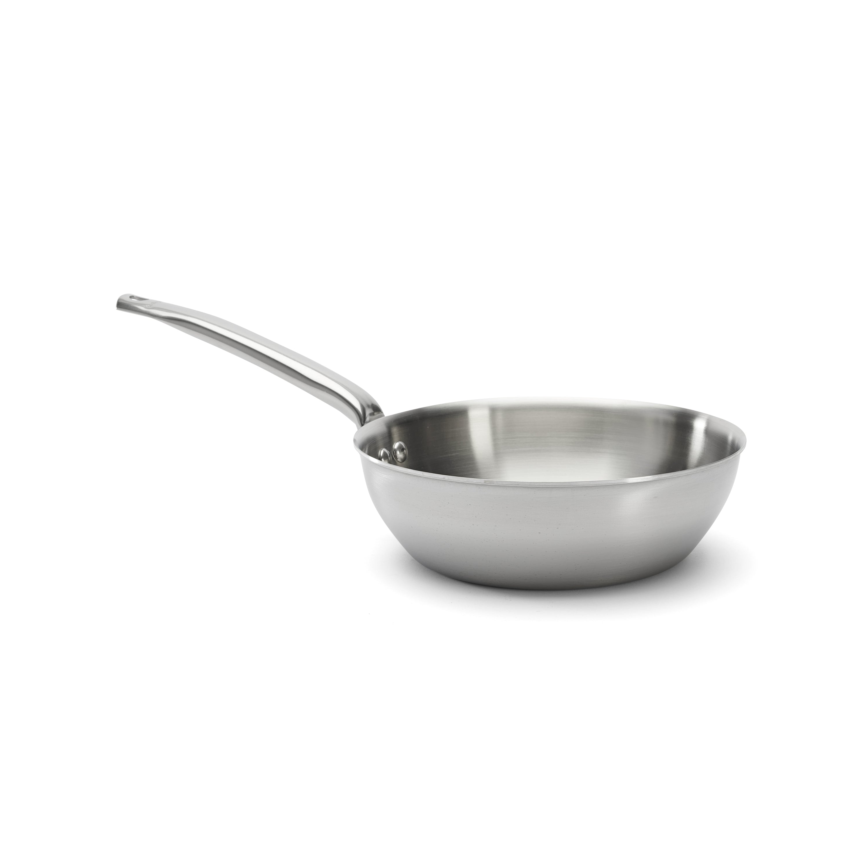 Sauterpande i rustfrit stål med rund kant i Ø24 cm, Alchimy fra de Buyer