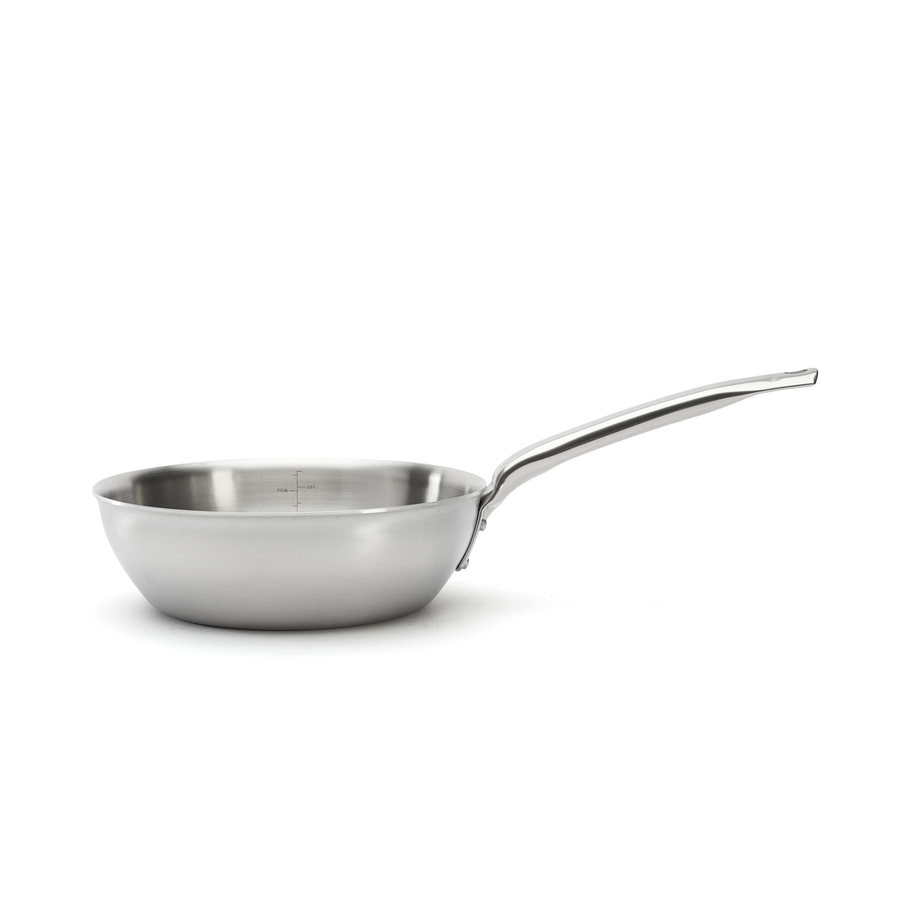 Sauterpande i rustfrit stål med rund kant i Ø24 cm, Alchimy fra de Buyer