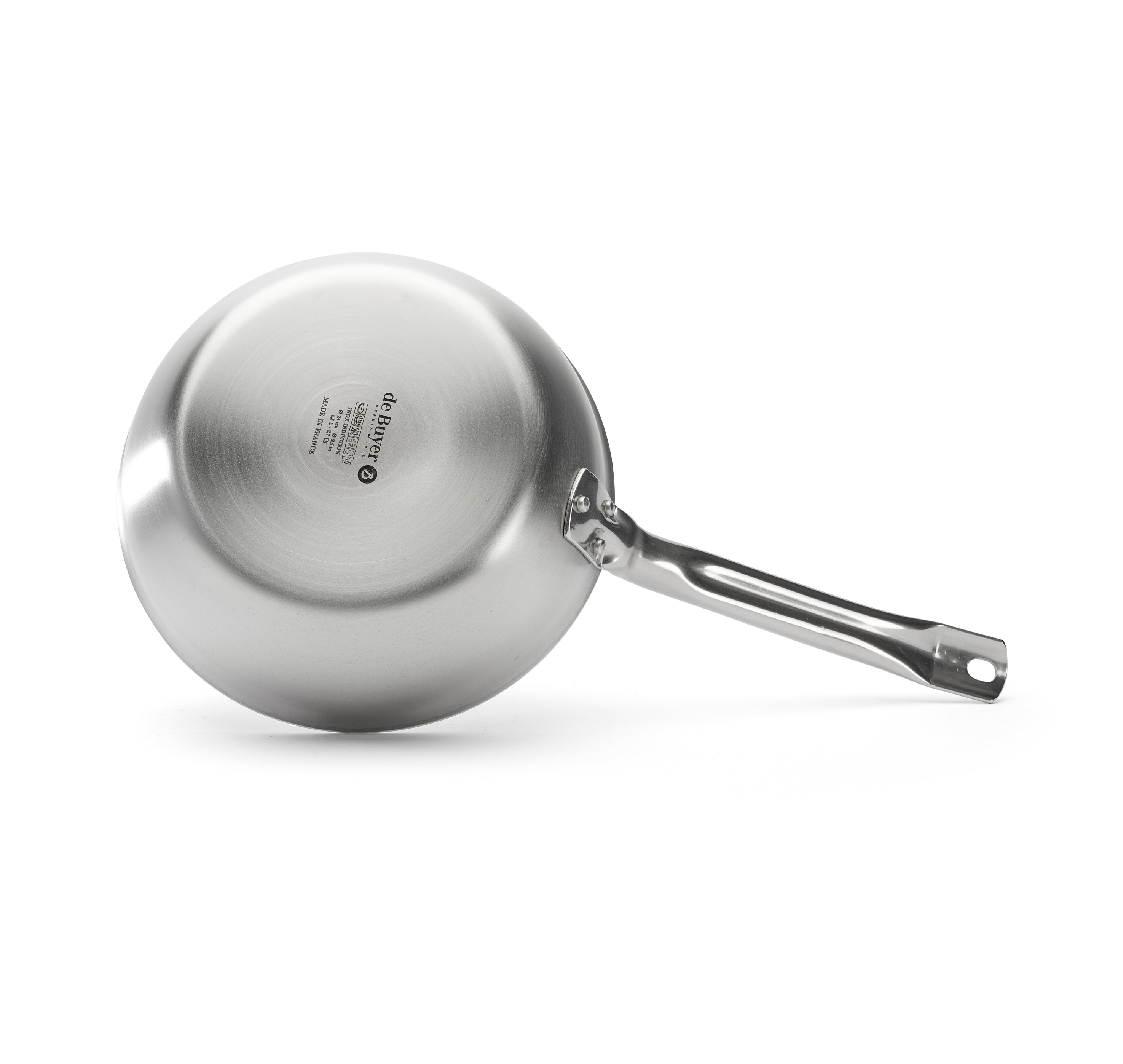 Sauterpande i rustfrit stål med rund kant i Ø24 cm, Alchimy fra de Buyer