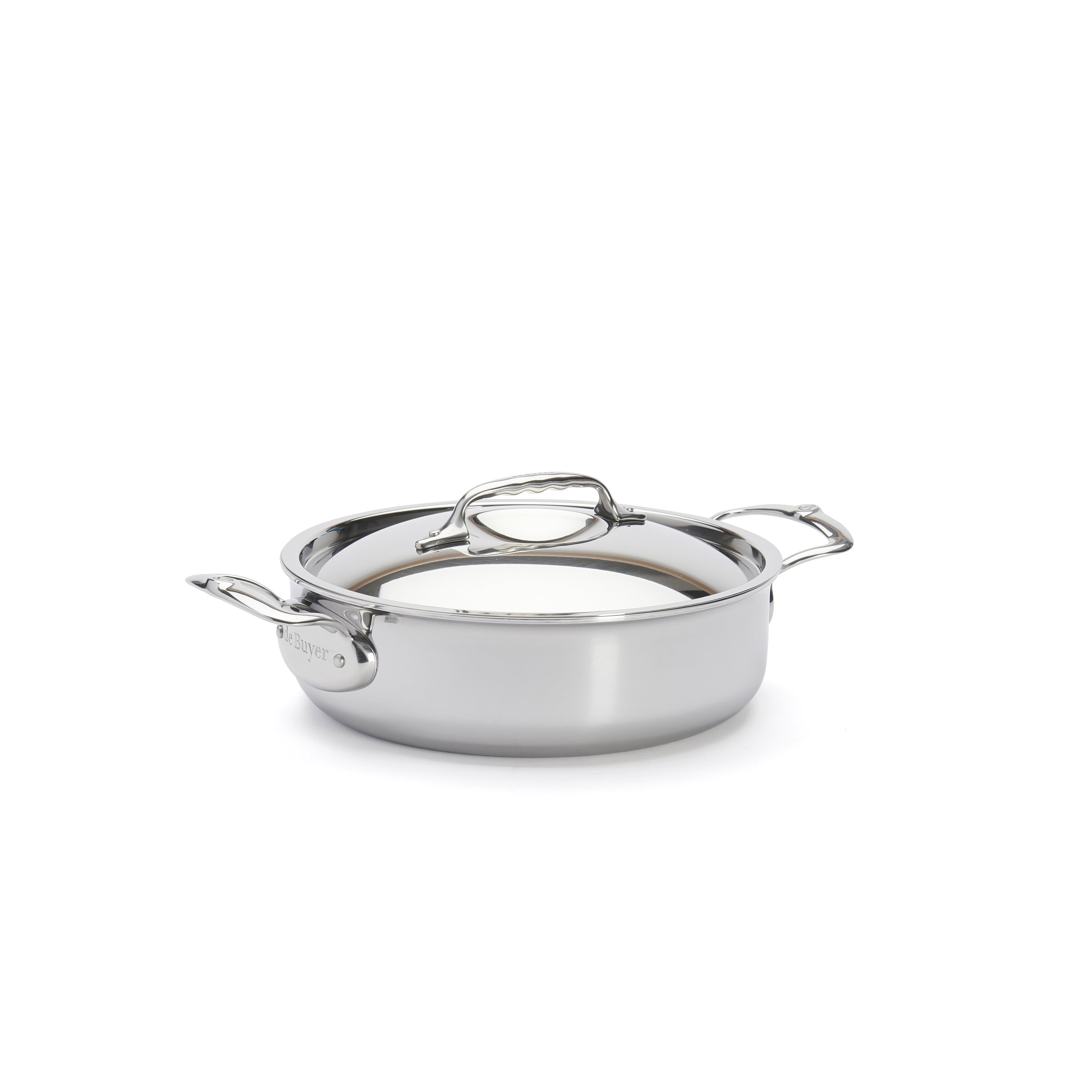 Sautergryde - rund med låg og 2 greb, Affinity fra de Buyer, Ø 24cm