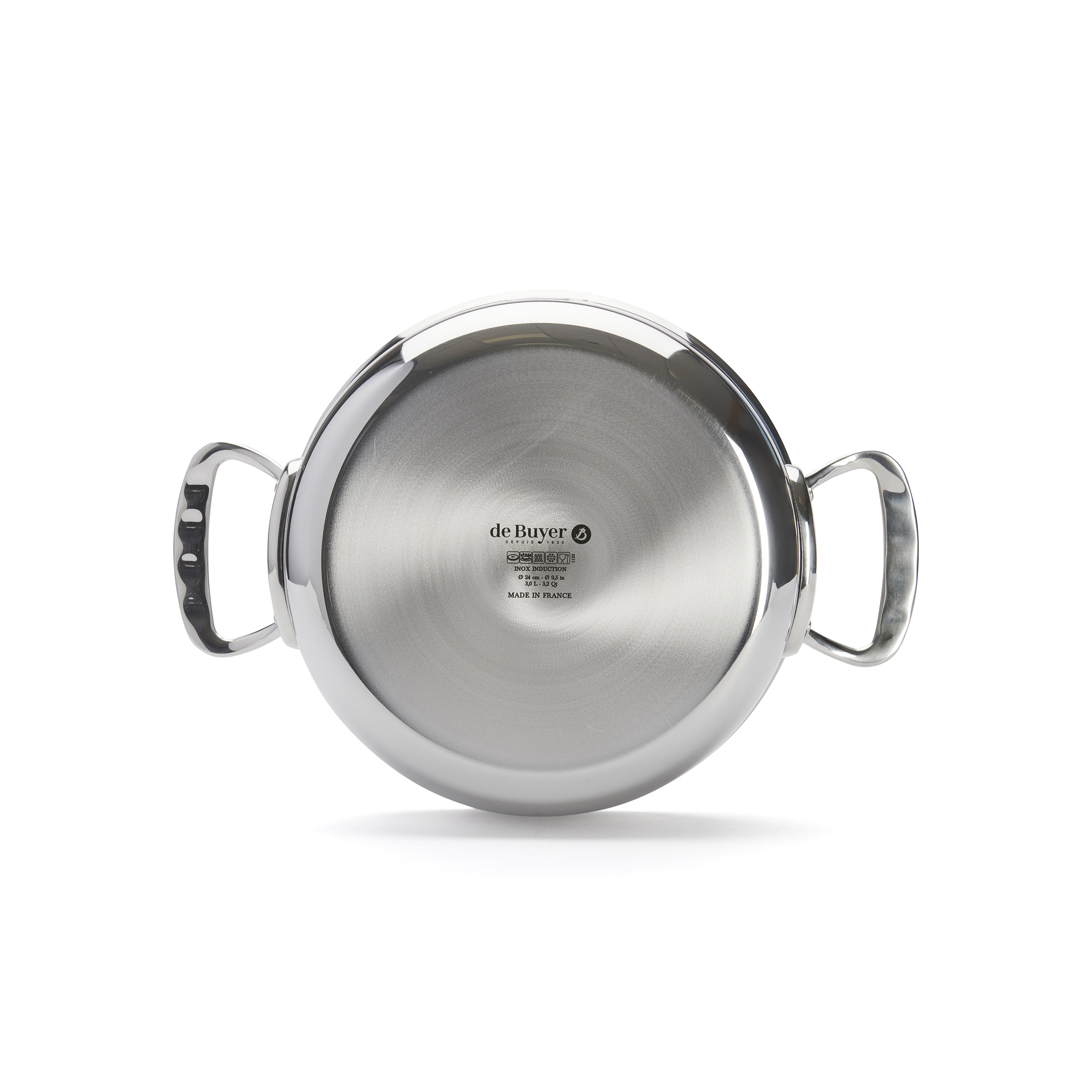 Sautergryde - rund med låg og 2 greb, Affinity fra de Buyer, Ø 24cm