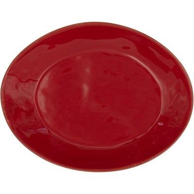 Oval skål, 25 x 20 cm keramik/Casagent Rosso