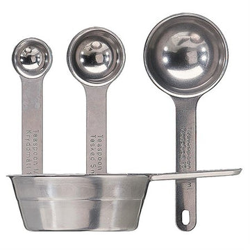Målesæt i rustfrit stål, 4 stk