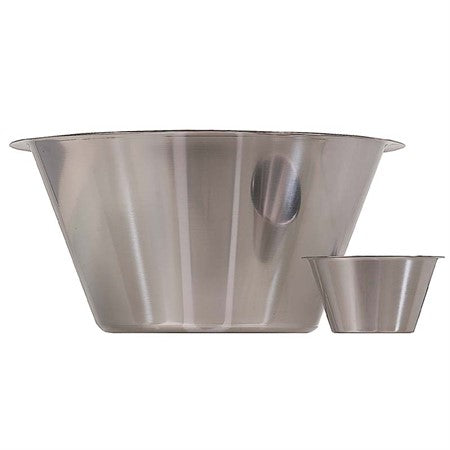 Røreskål med flad bund i rustfrit stål
