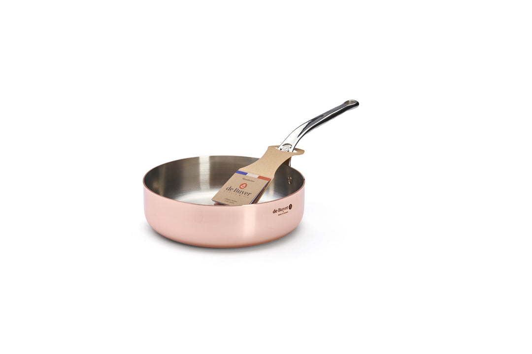 Sauterpande, kobber Ø24 cm, til induktion