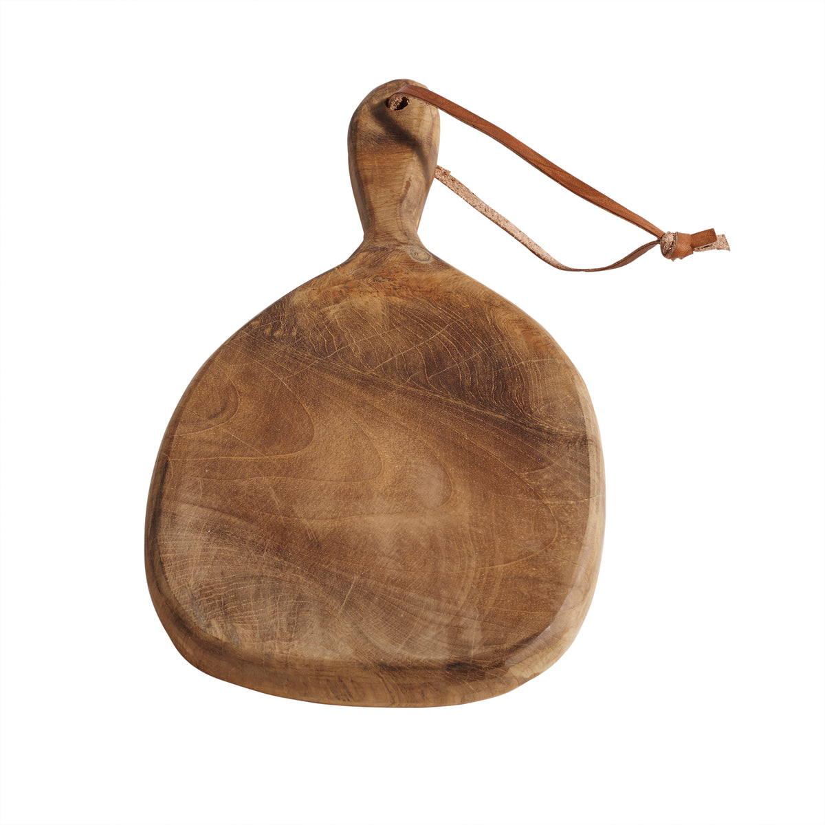 Skærebræt, teaktræ organisk form