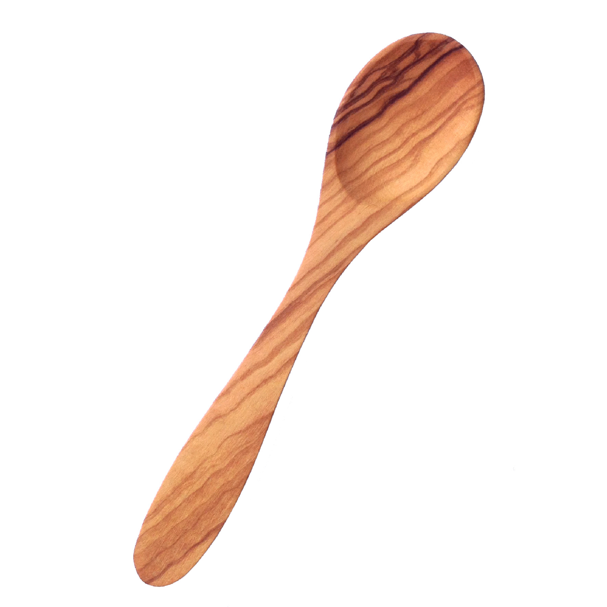Grydeske, lille med buet greb, 17 cm, Oliventræ