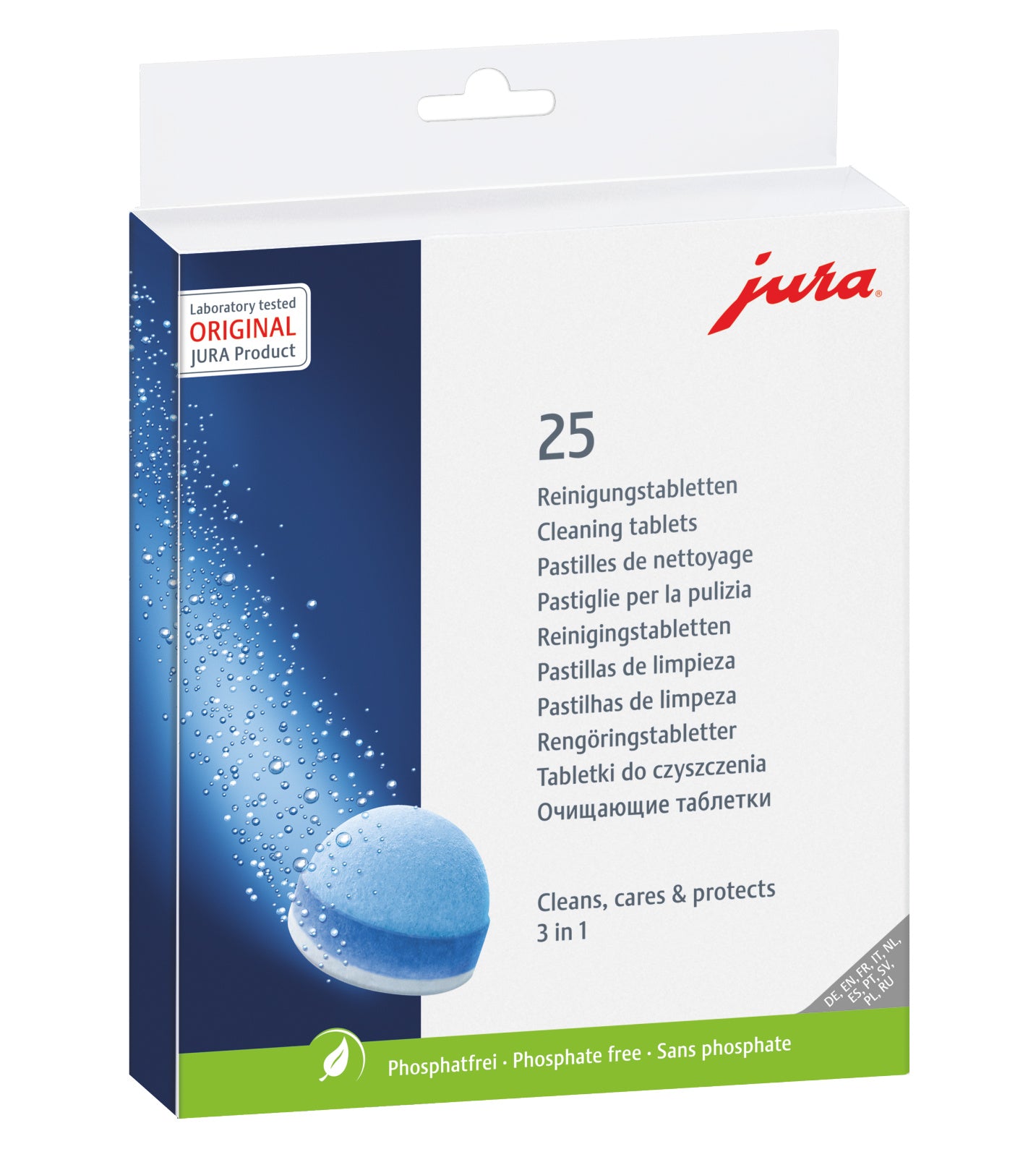 Rensetabletter, 3-Fase, Jura, 25 stk