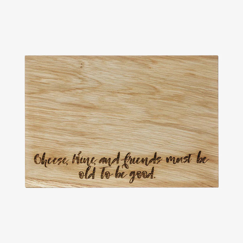 Serveringsbræt i skotsk eg – ost, vin & venner
