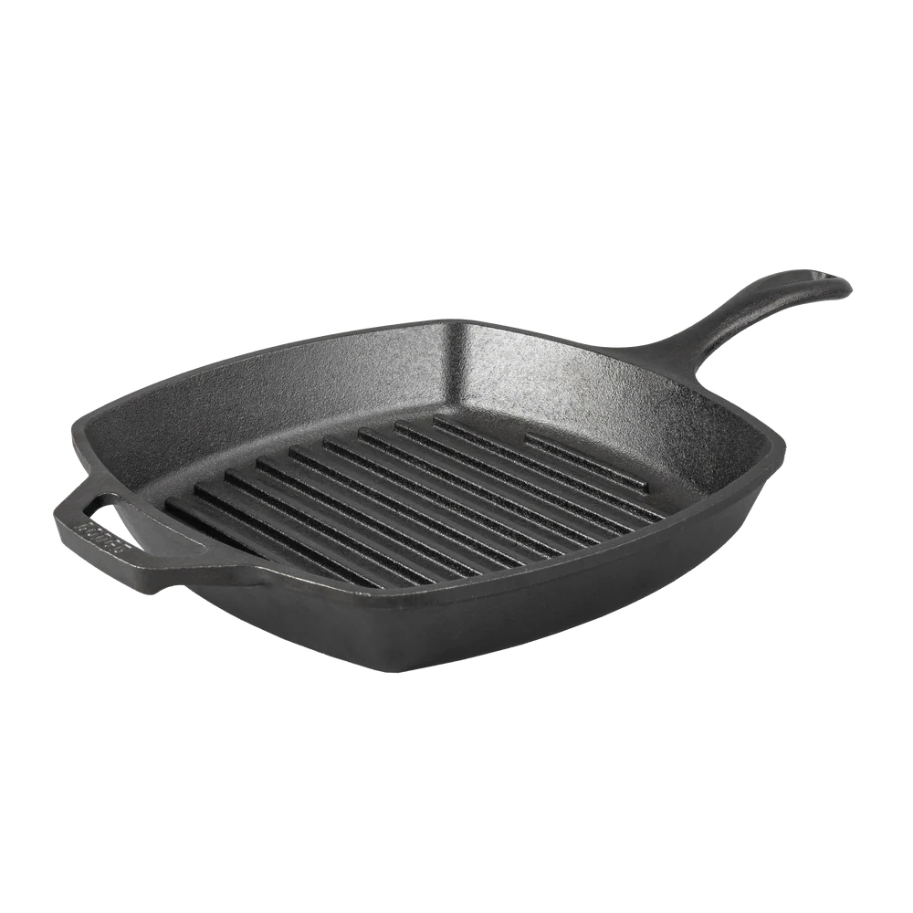 Grillpande, kvadratisk i støbejern fra Lodge, 27 cm