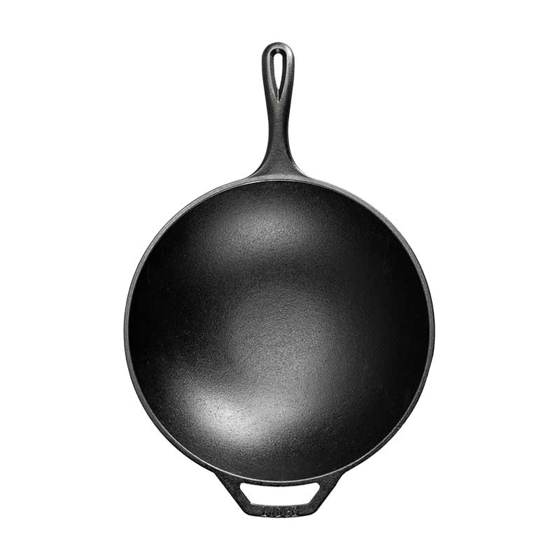 Wok i støbejern fra Lodge, Ø 32 cm