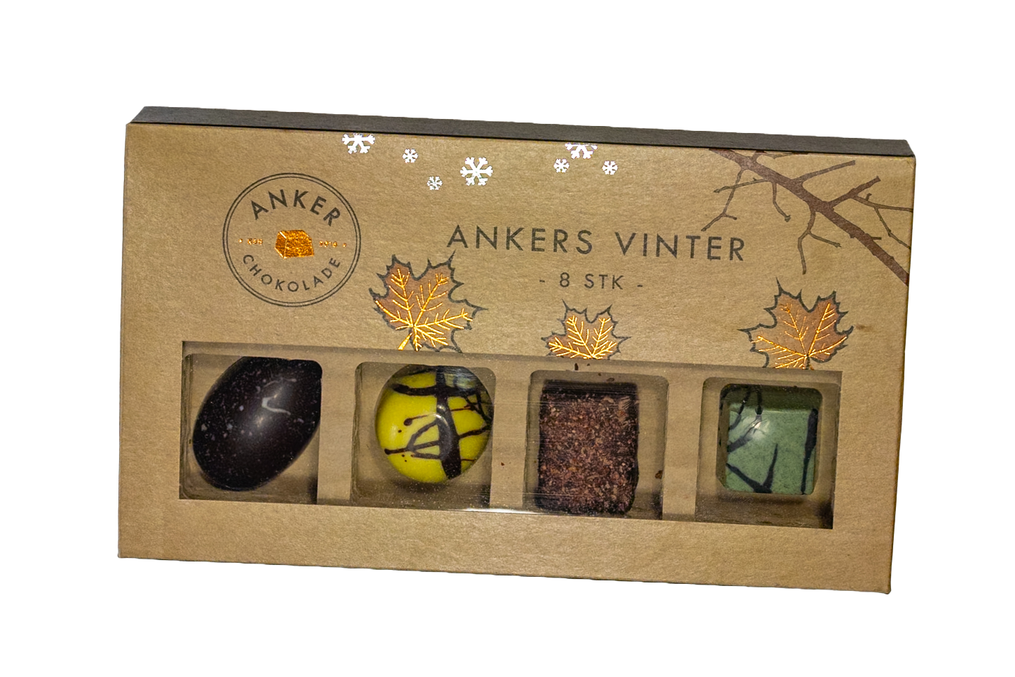 Ankars Vinter – Sæsonæske med fire chokoladevarianter
