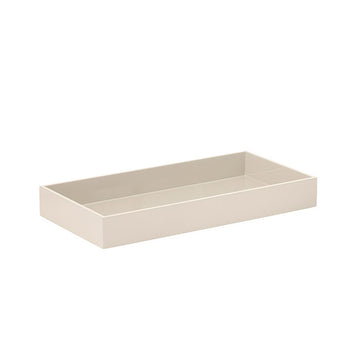 Rektangulær bakke i creme lak – 20 x 40 cm