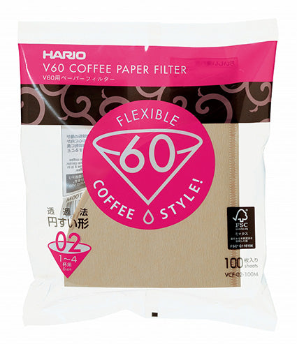 Kaffefilter, V60 Size 02 - 100 stk.