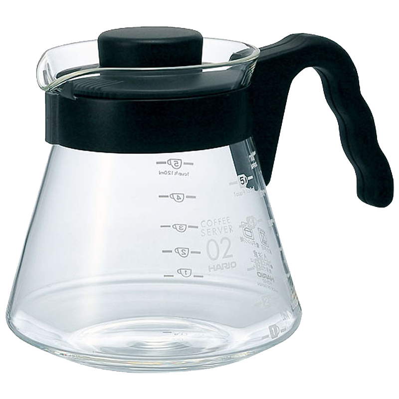 Kaffekande, Hario V60 Range Server Glaskande, 3 størrelser