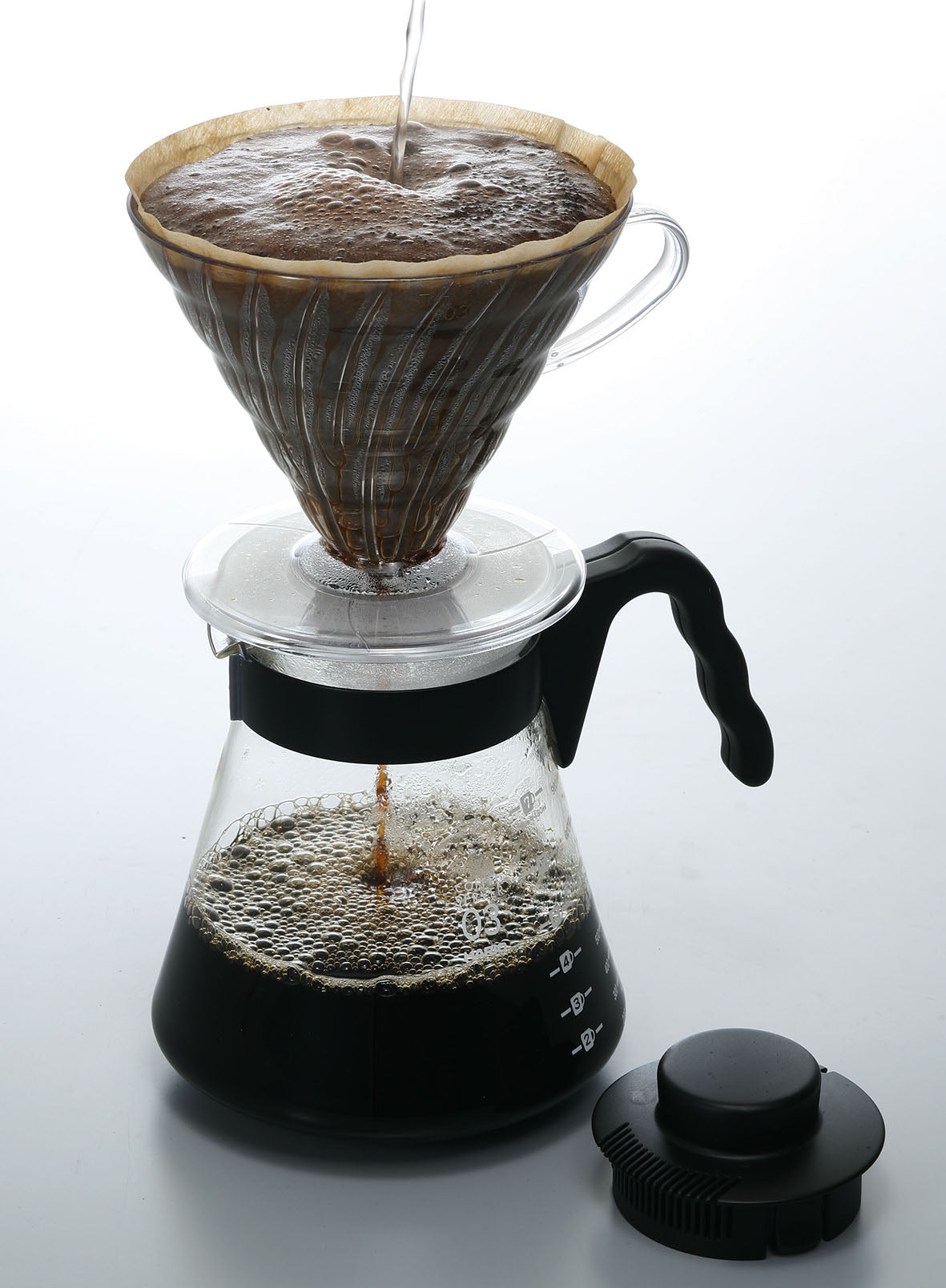 Kaffekande, Hario V60 Range Server Glaskande, 3 størrelser