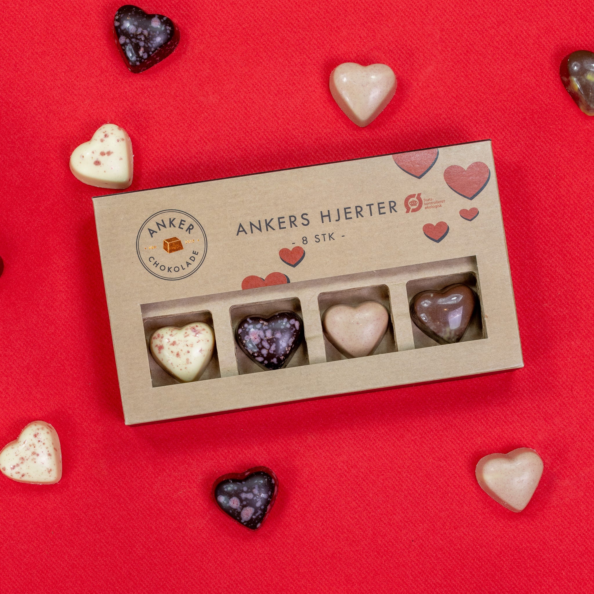 Anker Chokolade – Hjerteæske, 8 stk.