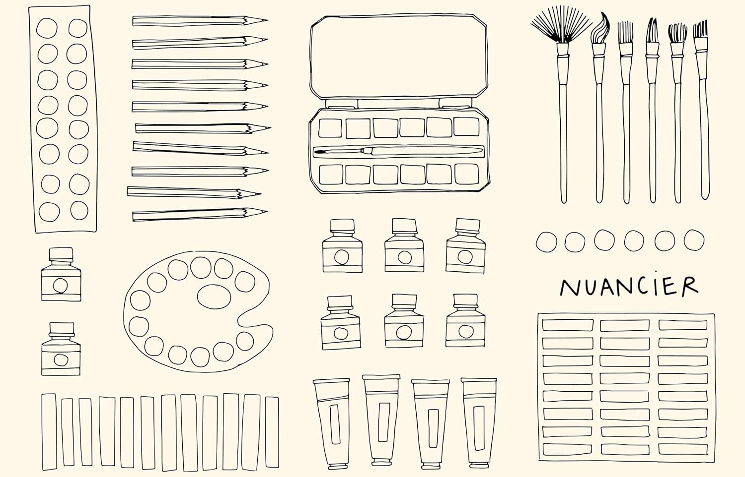 Bog: Cuisines Coloriages - en malebog også for voksne